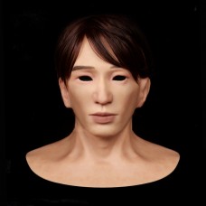 (SF-N18) Crossdress cosplay realistic human face silicone male full head mask fetish wear